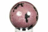 Polished Rhodonite Sphere - Madagascar #245342-1